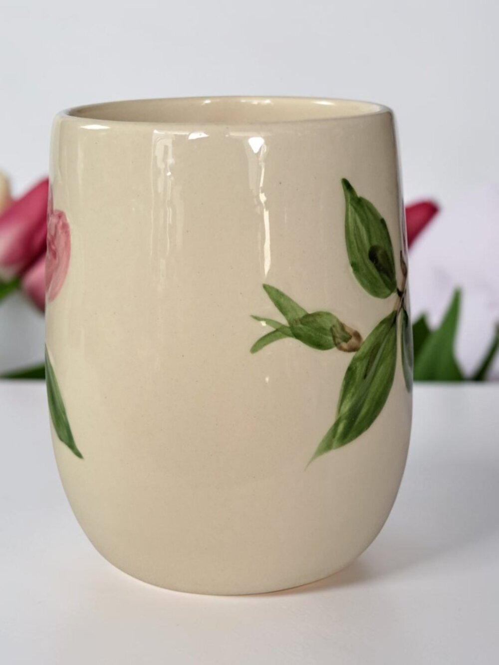 VTG Franciscan Desert Rose Floral Grandmug Hand Painted Mug 4.25”H. - Picture 4 of 14